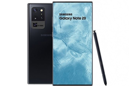 三星galaxy note 20首度曝光,或采用屏下摄像头方案