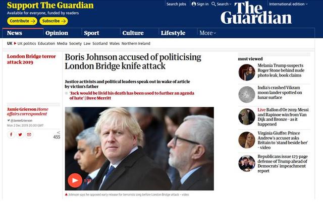 英国伦敦桥恐袭遇难者父亲批评首相，质疑其用悲剧推进政治议程