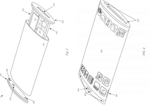 小米环绕屏手机发布后，苹果类似的设计专利现身