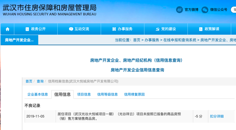 大悦城控股武汉子公司因违规被处罚 刚刚西南区副总违法被查