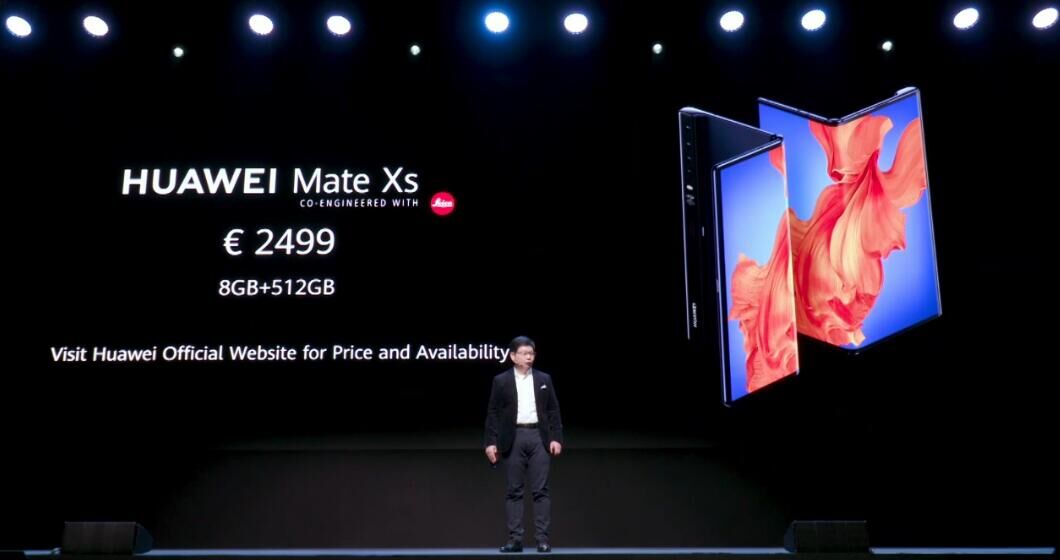 华为发布5G折叠屏手机Mate Xs 512GB售价2499欧元