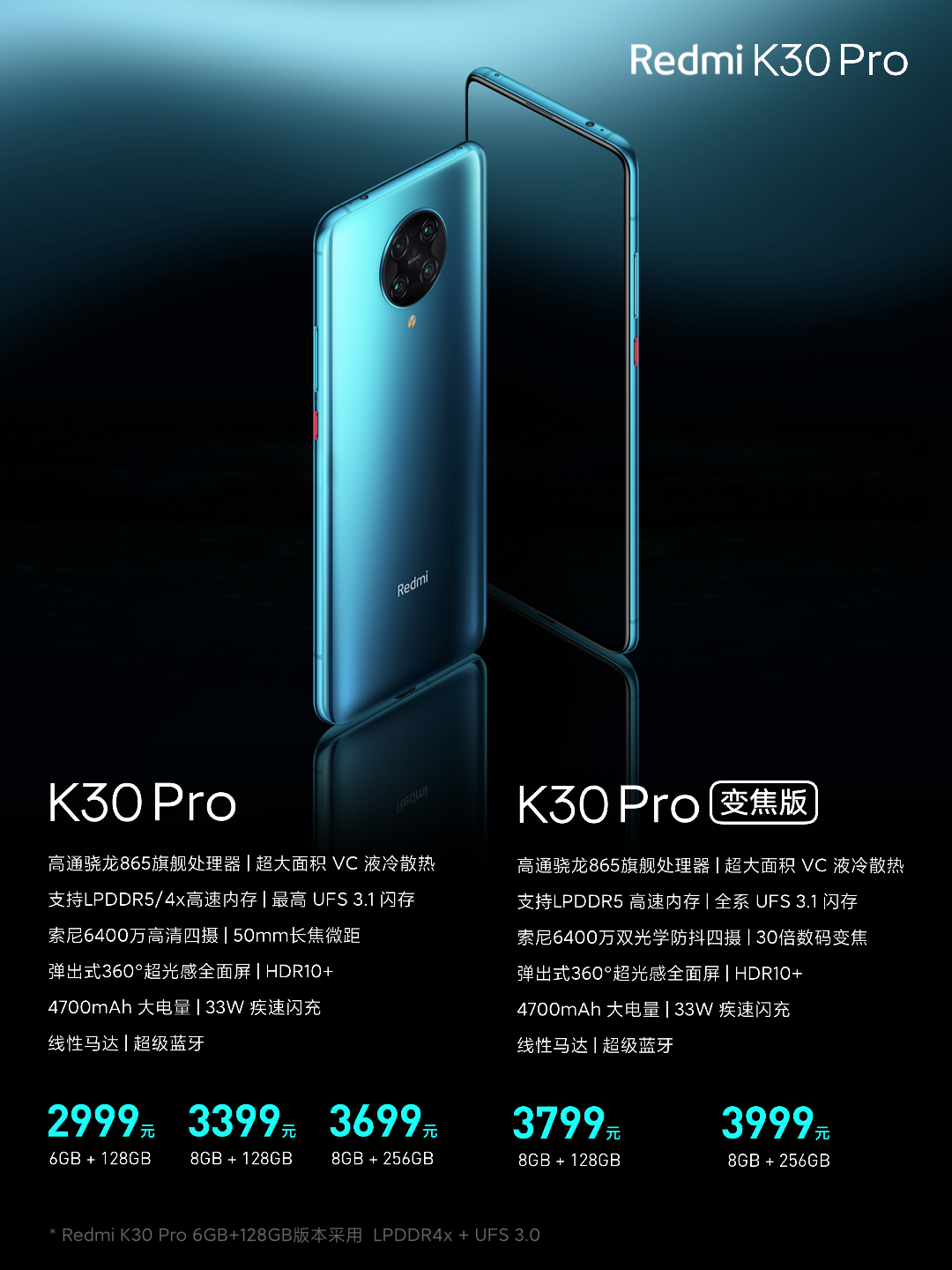 Redmi K30 Pro发布 卢伟冰誓言今年全面超越荣耀