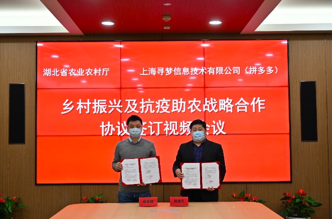 湖北省农业农村厅与拼多多签订战略合作协议：市县长带头直播，6亿人为湖北“拼一单”