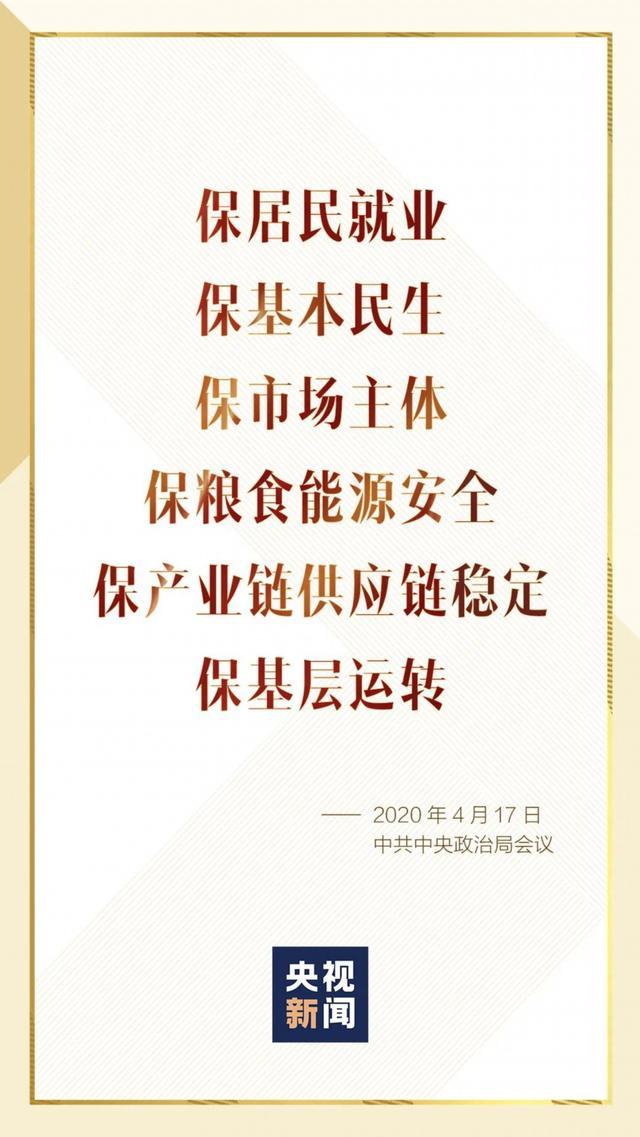 稳是大局！中央政治局会议首提“六保”