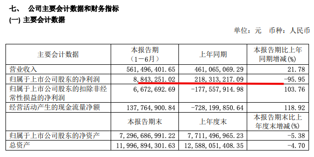 万通发展中期业绩归属股东净利润884万元同比减少95%