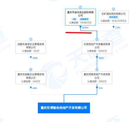 重庆东博智合房地产涉违法建设被罚 其系迪马股份控股的子公司