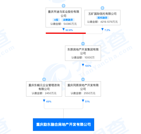重庆励东融合房地产涉违法建设被罚 其系迪马股份控股的子公司