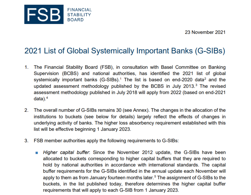 全球系统重要性银行名单更新 摩根大通重回“最重要银行”位置