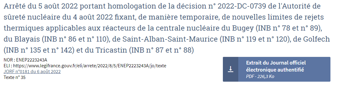 能源危机下环保“靠边站“ 法国5座核电站获排水豁免